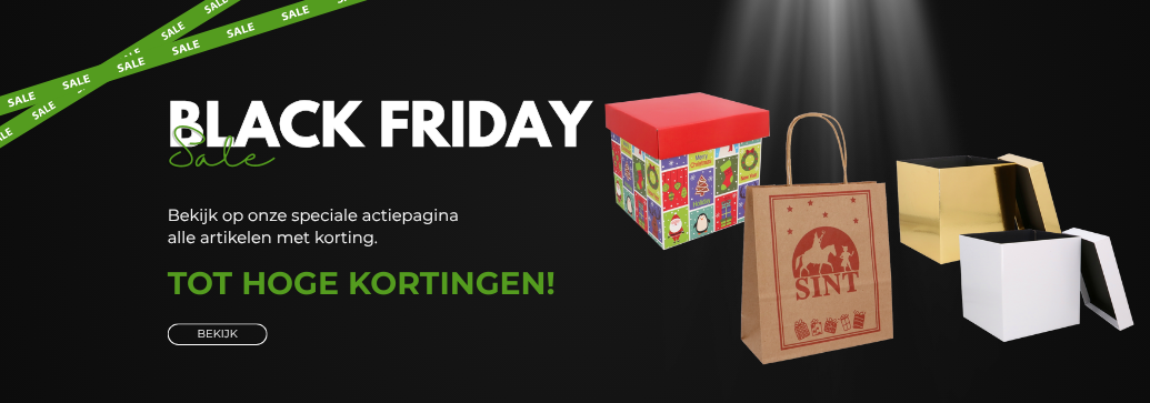Black Friday bij Krabbendam Kadoverpakking. Specialist in kadoverpakkingen.